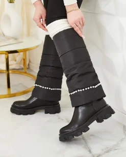 Kozaki Na Płaskim Obcasie|Kozaki Z Ociepleniem^Royalfashion Kozaki damskie w kolorze m Ameroe czarny