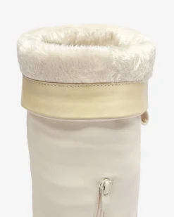 Kozaki Na Płaskim Obcasie|Kozaki Z Ociepleniem^Royalfashion owe damskie kozaki do połowy łydki Astaroth krem