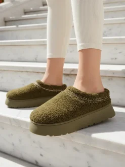 Śniegowce|Botki Z Delikatnym Ociepleniem^Royalfashion Krótkie buty a'la śniegowce damskie Esel zielony