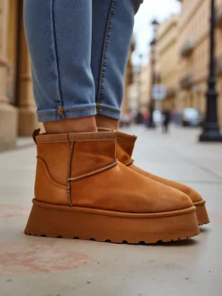 Śniegowce|Botki Na Platformie^Royalfashion Krótkie buty a'la śniegowce damskie Fortesse