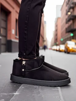 Śniegowce|Botki Na Platformie^Royalfashion Krótkie buty a'la śniegowce damskie Fefoz