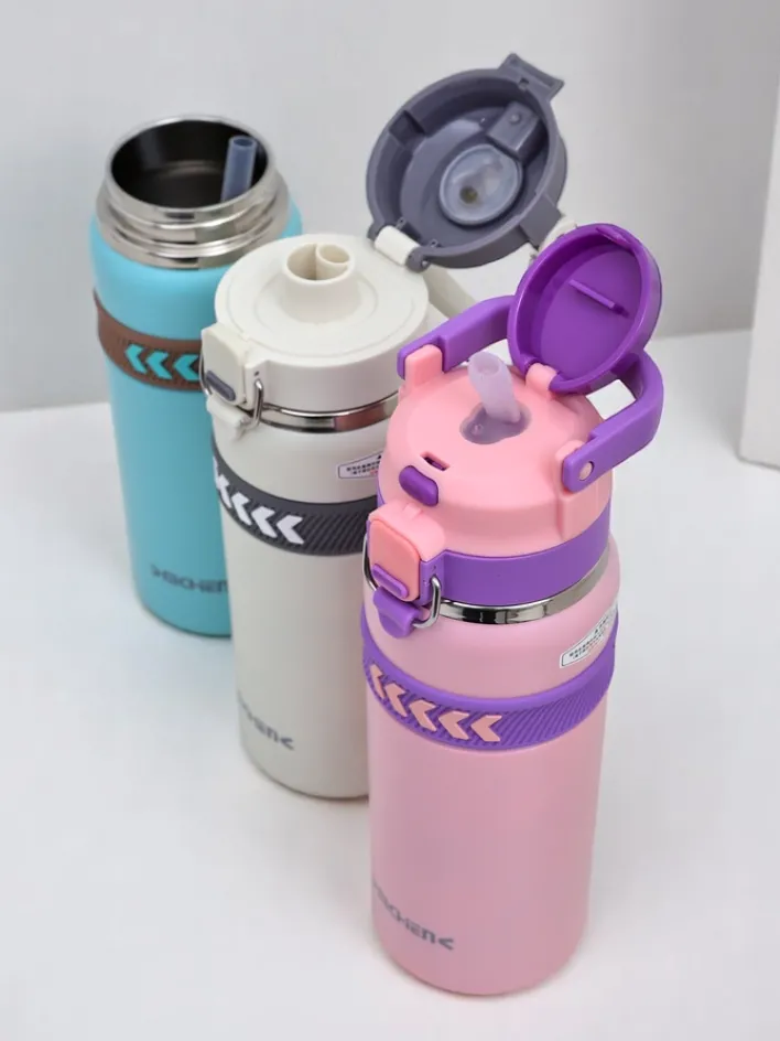 Akcesoria^Royalfashion Kubek termiczny bidon z ustnikiem i uchwytem Sports Experts różowy