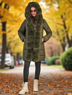 Kurtki / Marynarki / Płaszcze^Royalfashion Kurtka damska z odpinanymi rękawami zielony