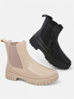 Kalosze Lakierowane^Royalfashion Lakierowane damskie kalosze EriEri beżowy