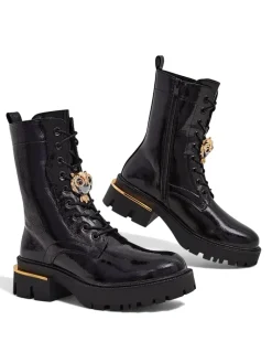 Workery|Botki Sznurowane^Royalfashion Lakierowane damskie botki typu workery Tesiolle