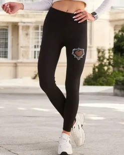 Spodnie Dresowe^Royalfashion Legginsy damskie różowy