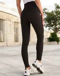 Spodnie Dresowe^Royalfashion Legginsy damskie czarny