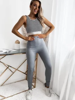 Legginsy / Tregginsy|Plus Size^Royalfashion Legginsy damskie w kolorze jasnoszarym PLUS SIZE Jasny szary