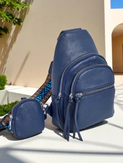 Plecaki|Nerki I Saszetki^Royalfashion Mała damska saszetka na jedno ramię Arete Nova Granatowy