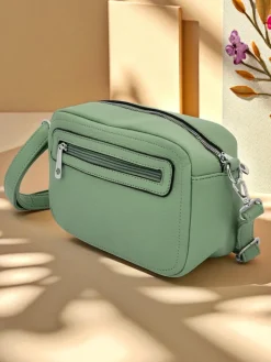 Małe Torebki^Royalfashion Mała damska torebka z eko skóry Hera Vitale zielony