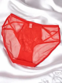 Figi^Royalfashion Majtki damskie typu figi z siateczki