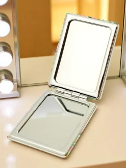 Biżuteria^Royalfashion Mini lusterko damskie do torebki zielony