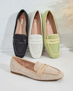 Mokasyny Na Płaskiej Podeszwie|Półbuty^Royalfashion Mokasyny damskie Erris beżowy