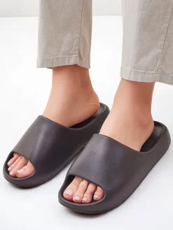 Klapki^Royalfashion Męskie gumowe klapki Izeld czarny