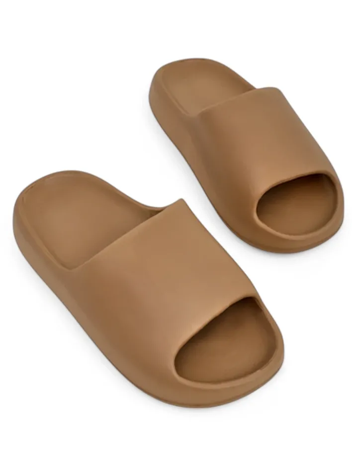 Klapki^Royalfashion Męskie gumowe klapki Izeld jasny brązowy