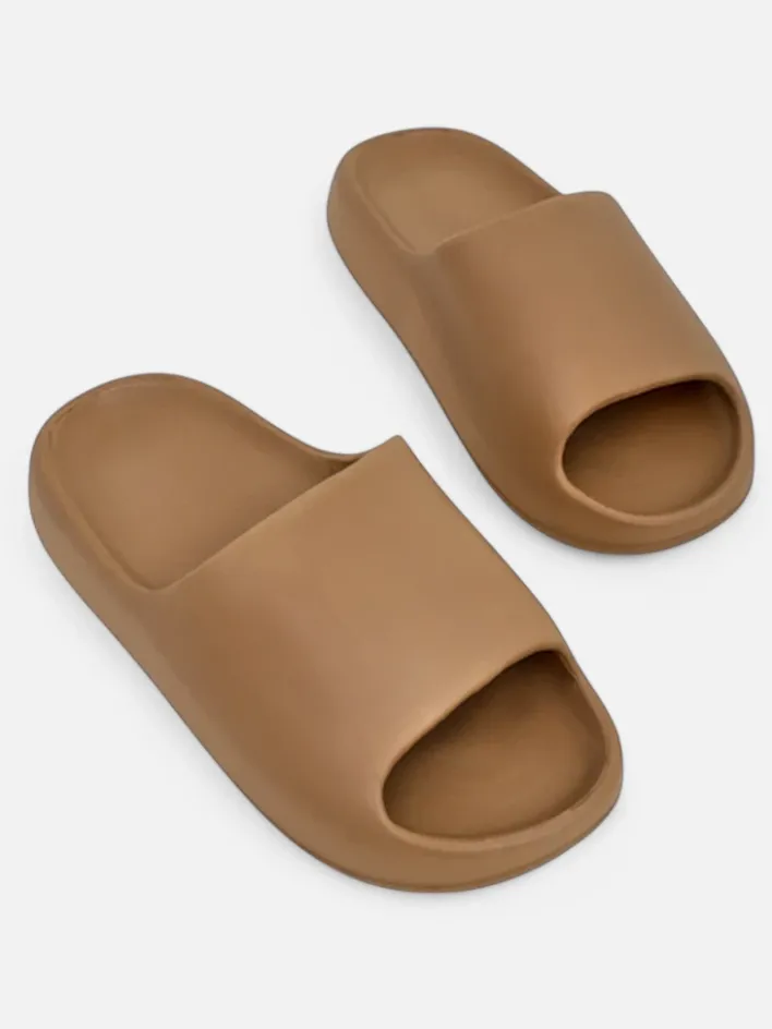 Klapki^Royalfashion Męskie gumowe klapki Izeld jasny brązowy