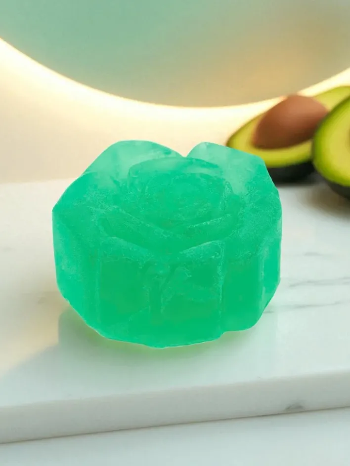 Artykuły Chemiczne|Higiena I Zdrowie^Royalfashion Mydełko glicerynowe w kształcie kwiatu Awokado zielony