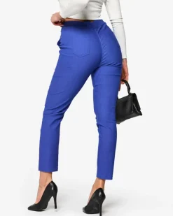 Legginsy / Tregginsy|Plus Size^Royalfashion Niebieskie damskie spodnie typu tregginsy PLUS SIZE kobaltowy