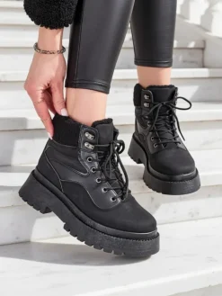 Śniegowce|Botki Z Grubym Ociepleniem^Royalfashion Śniegowce damskie Dabendas czarny