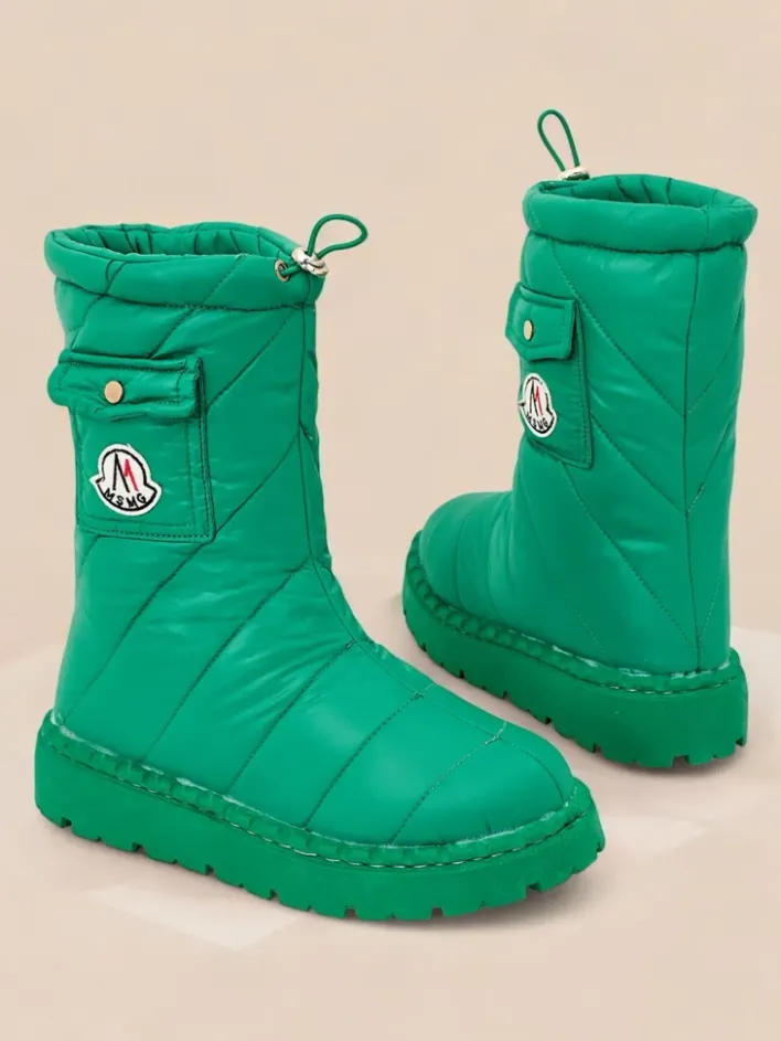 Śniegowce|Botki Z Delikatnym Ociepleniem^Royalfashion Śniegowce damskie Eloig zielony