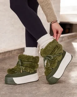 Śniegowce^Royalfashion Śniegowce damskie Rozuri zielony