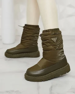 Śniegowce|Botki Z Grubym Ociepleniem^Royalfashion Śniegowce damskie Yoppella zielony