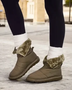 Śniegowce|Botki Z Delikatnym Ociepleniem^Royalfashion Śniegowce damskie Nesisa zielony