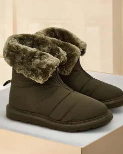 Śniegowce|Botki Z Delikatnym Ociepleniem^Royalfashion Śniegowce damskie Nesisa zielony