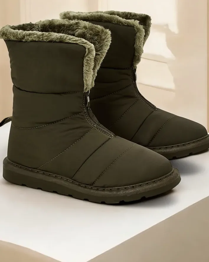 Śniegowce|Botki Z Delikatnym Ociepleniem^Royalfashion Śniegowce damskie Nesisa zielony