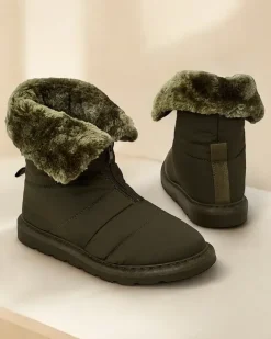 Śniegowce|Botki Z Delikatnym Ociepleniem^Royalfashion Śniegowce damskie Nesisa zielony