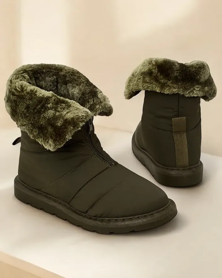 Śniegowce|Botki Z Delikatnym Ociepleniem^Royalfashion Śniegowce damskie Nesisa zielony