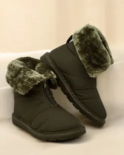 Śniegowce|Botki Z Delikatnym Ociepleniem^Royalfashion Śniegowce damskie Nesisa zielony