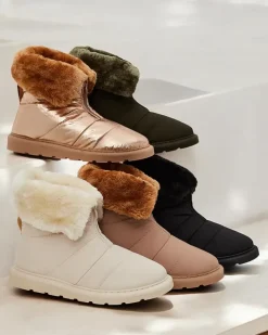 Śniegowce|Botki Z Delikatnym Ociepleniem^Royalfashion Śniegowce damskie Nesisa zielony