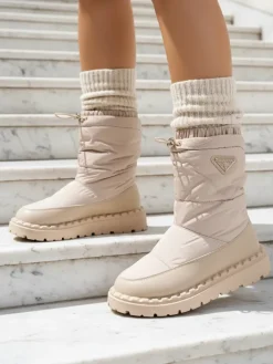 Śniegowce|Botki Z Grubym Ociepleniem^Royalfashion Śniegowce damskie Yoppella beżowy
