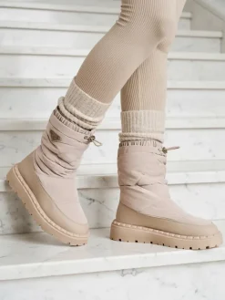 Śniegowce|Botki Z Grubym Ociepleniem^Royalfashion Śniegowce damskie Yoppella beżowy