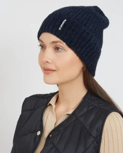 Czapki I Kapelusze^Royalfashion Ocieplana damska czapka Granatowy