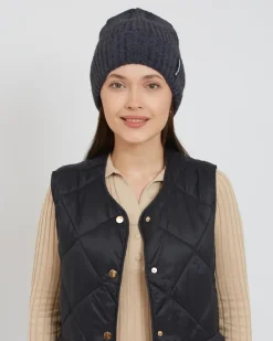 Czapki I Kapelusze^Royalfashion Ocieplana damska czapka Ciemnoszary