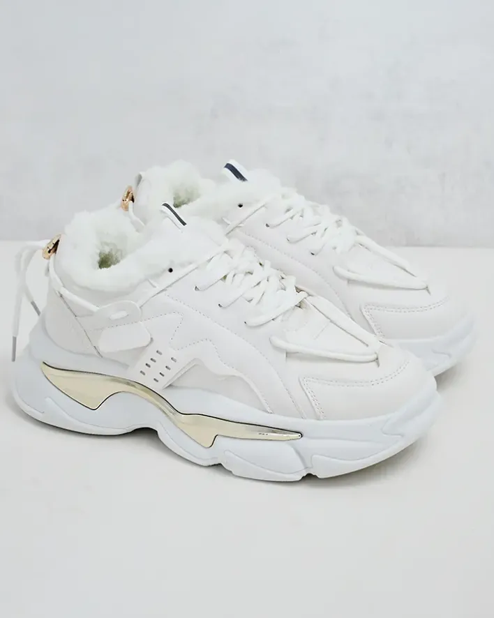 Ocieplane|Sneakersy^Royalfashion Ocieplane sneakersy damskie Noxxic biały