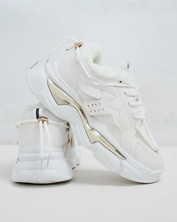 Ocieplane|Sneakersy^Royalfashion Ocieplane sneakersy damskie Noxxic biały