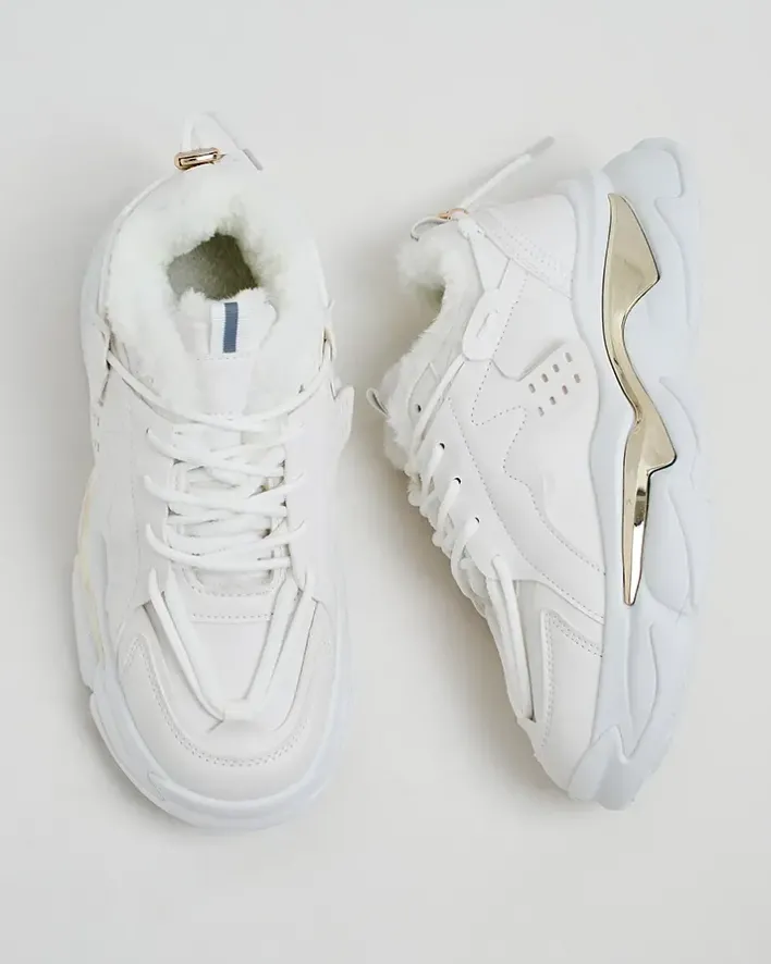 Ocieplane|Sneakersy^Royalfashion Ocieplane sneakersy damskie Noxxic biały