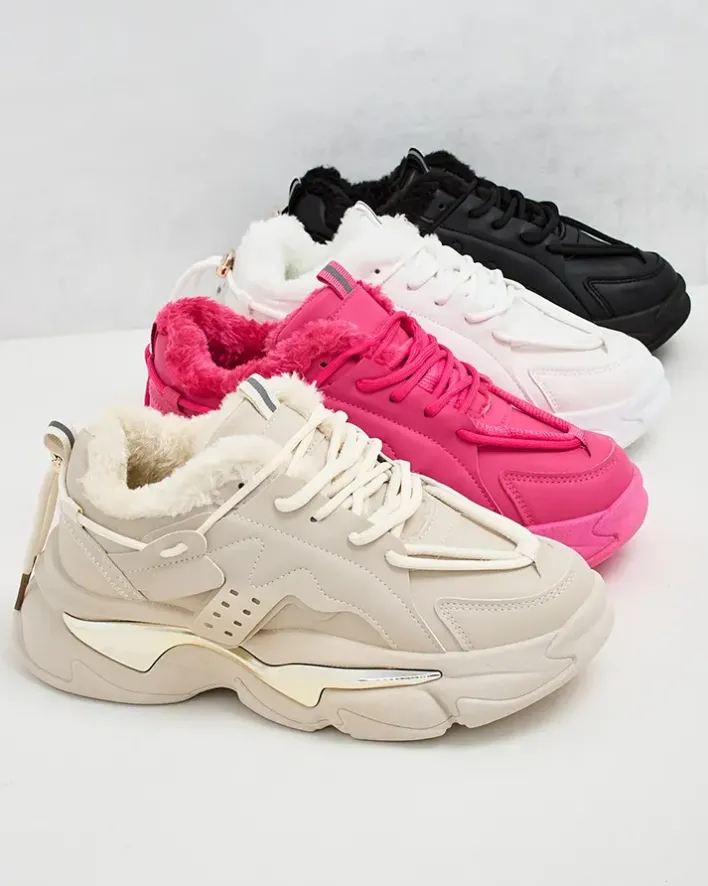 Ocieplane|Sneakersy^Royalfashion Ocieplane sneakersy damskie Noxxic biały