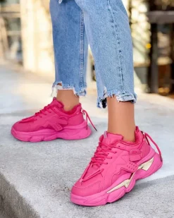 Ocieplane|Sneakersy^Royalfashion Ocieplane sneakersy damskie Noxxic Fuksjowy