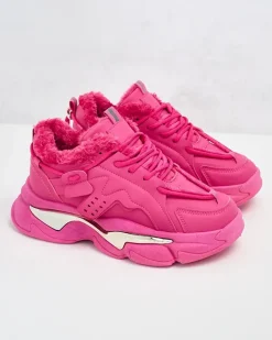 Ocieplane|Sneakersy^Royalfashion Ocieplane sneakersy damskie Noxxic Fuksjowy