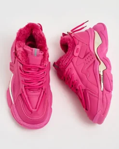 Ocieplane|Sneakersy^Royalfashion Ocieplane sneakersy damskie Noxxic Fuksjowy