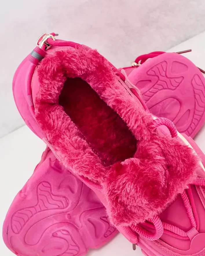 Ocieplane|Sneakersy^Royalfashion Ocieplane sneakersy damskie Noxxic Fuksjowy