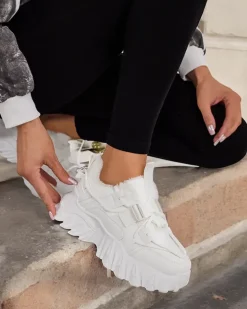 Ocieplane|Sneakersy^Royalfashion Ocieplane sneakersy damskie Losgos biały