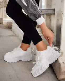 Ocieplane|Sneakersy^Royalfashion Ocieplane sneakersy damskie Losgos biały