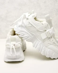 Ocieplane|Sneakersy^Royalfashion Ocieplane sneakersy damskie Losgos biały