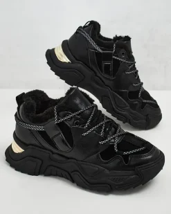 Ocieplane|Sneakersy^Royalfashion Ocieplane sneakersy damskie Cyrenna czarny