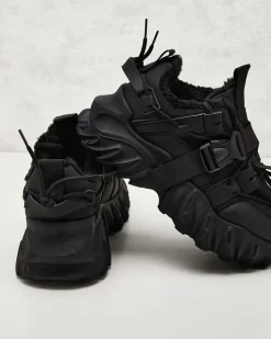 Ocieplane|Sneakersy^Royalfashion Ocieplane sneakersy damskie Losgos czarny